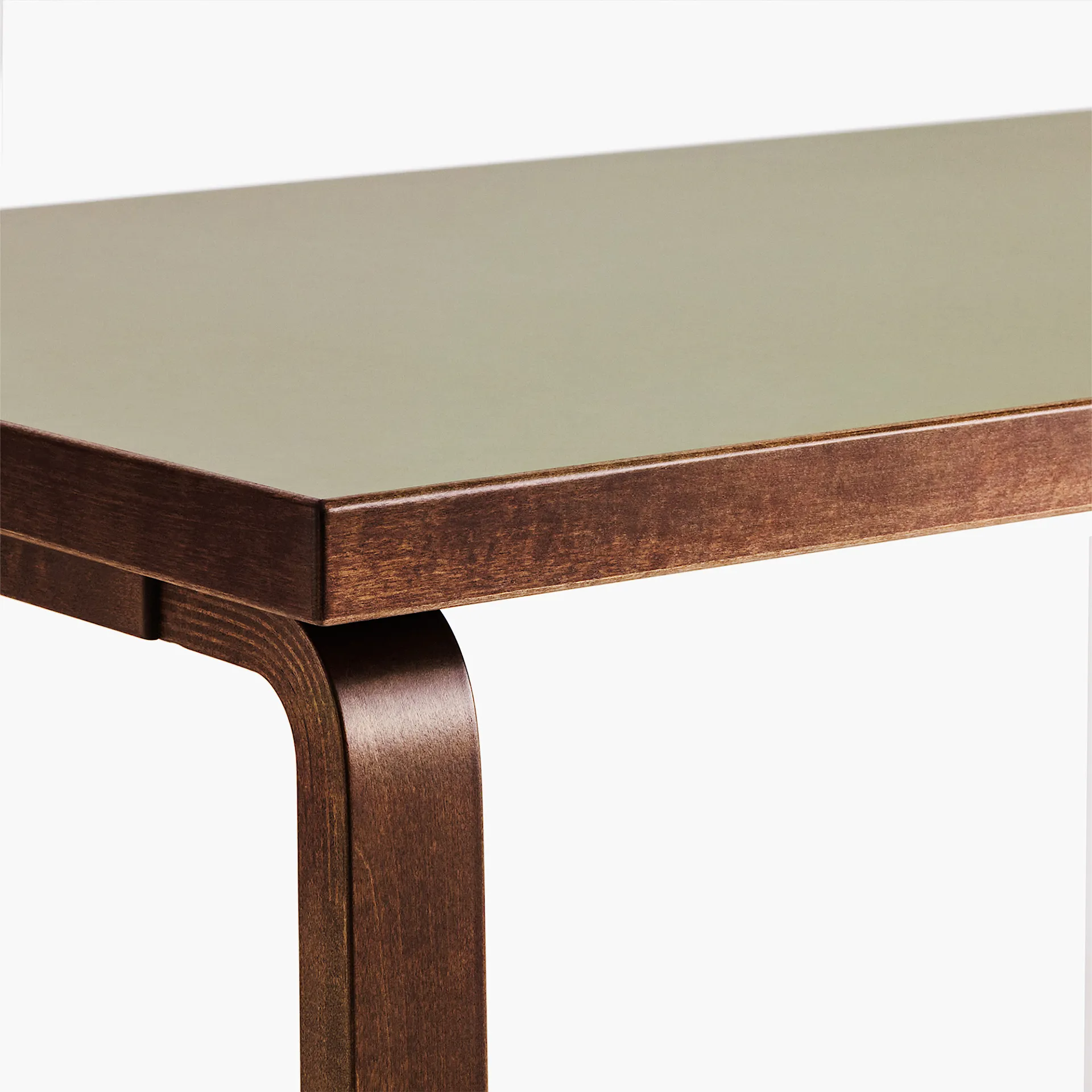 Table 83 Exclusive Edition walnut stain/linoleum olive - Artek - Alvar Aalto - NO GA