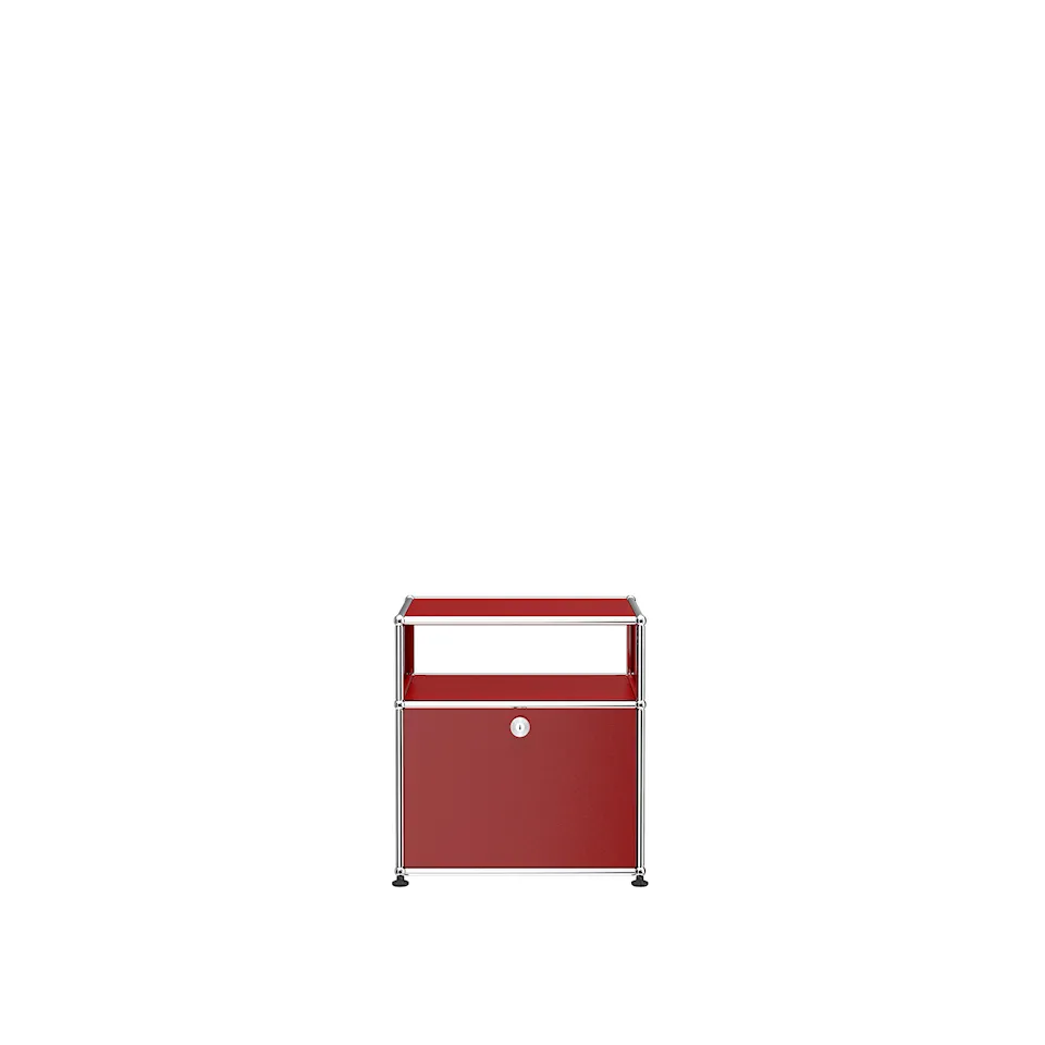 USM Haller 57 Side table, USM Ruby Red