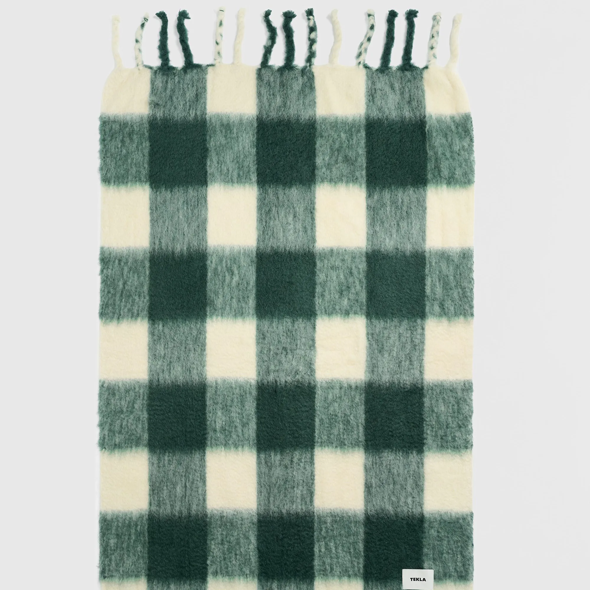 Mohair Peridot Checks pläd - 3