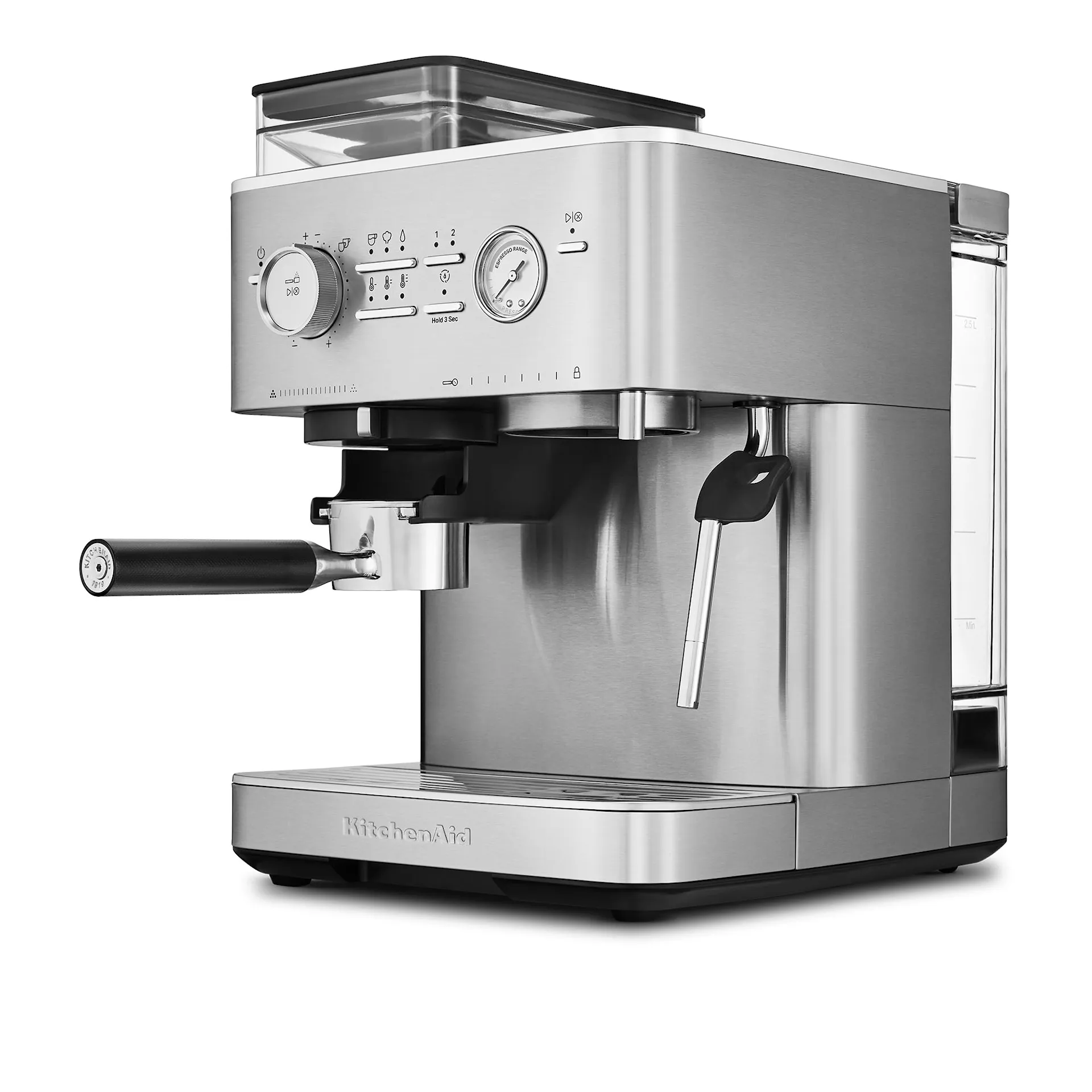 Halvautomatisk espressomaskin med kvarn rostfritt stål 5KES6551ESX - KitchenAid - NO GA