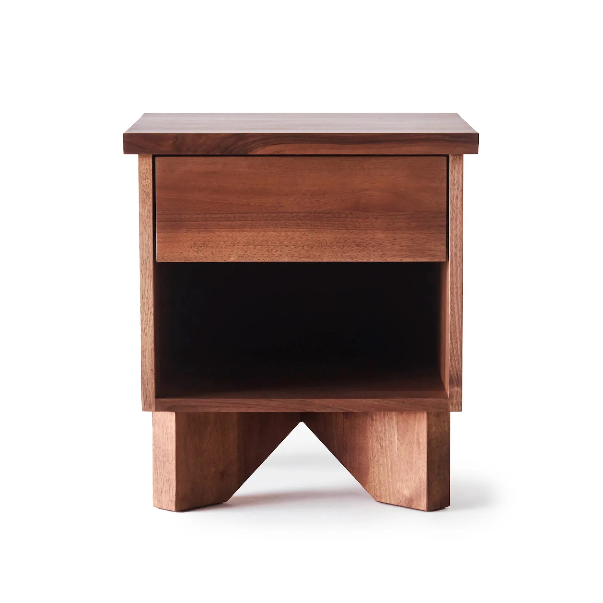 V Bedside Table - Walnut - Dusty Deco - NO GA