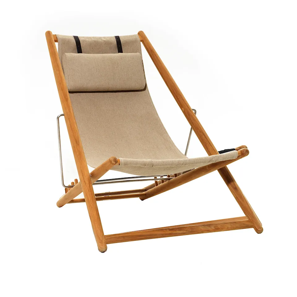 H55 Lounge Chair Teak/Natural Canvas