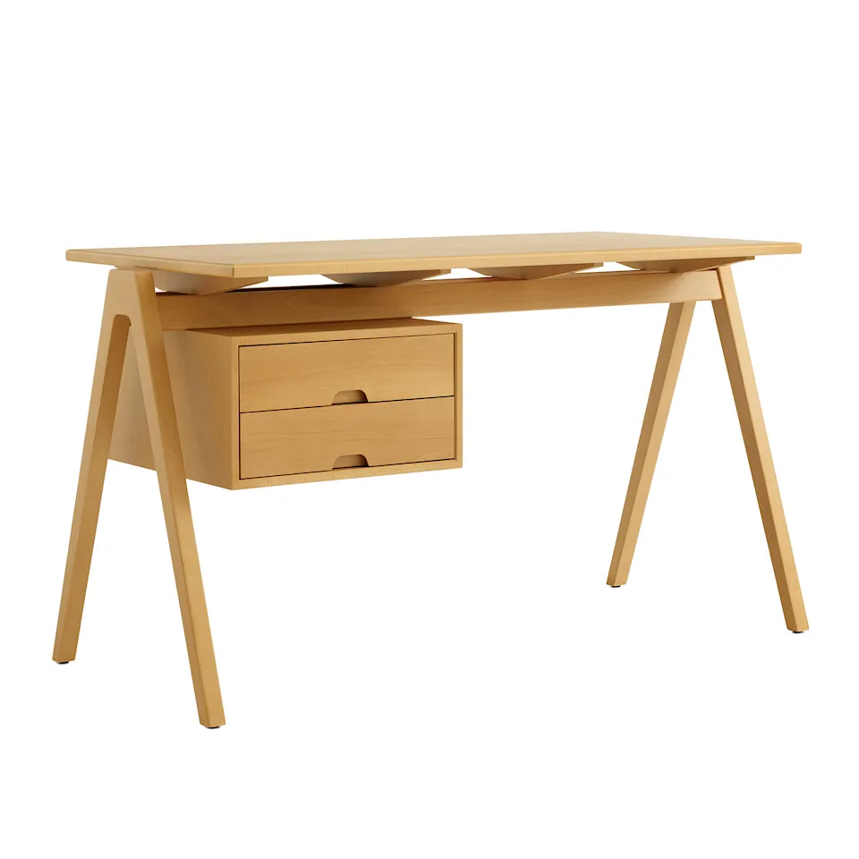 Daystak Desk RD3 W61 H71 cm Honey stained beech frame & tabletop