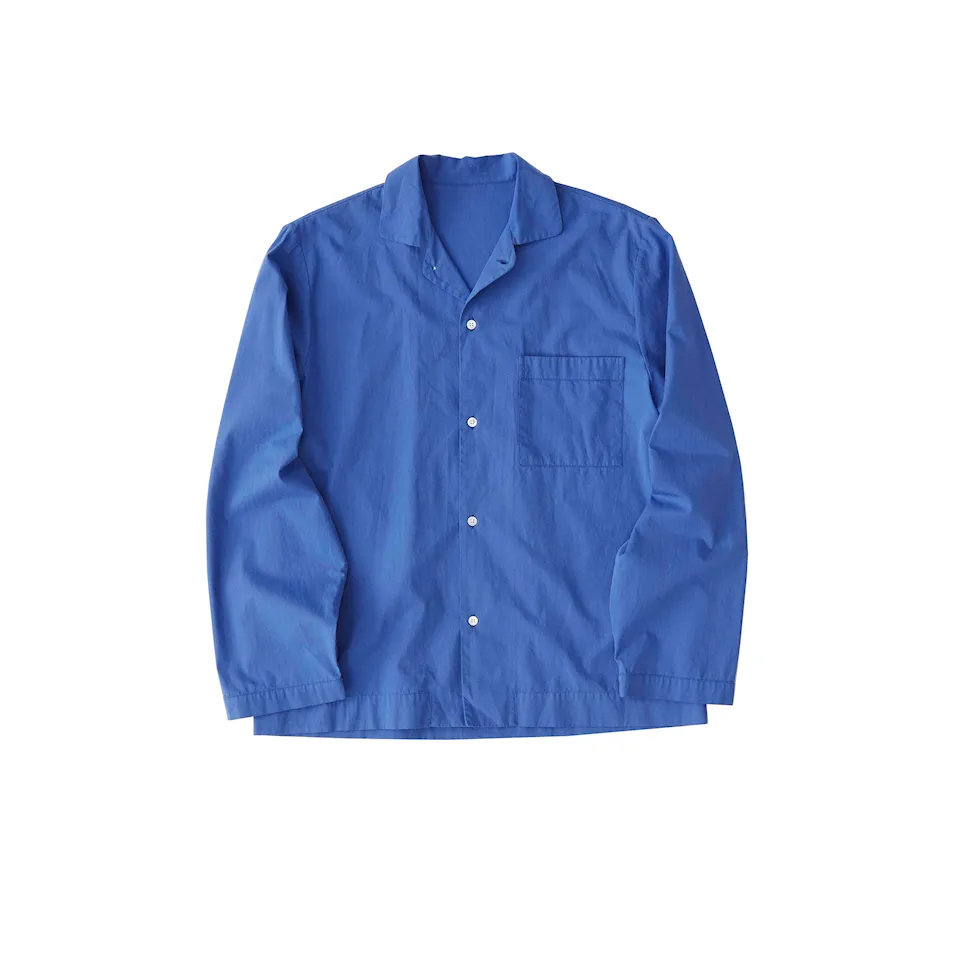 Poplin Pyjamas Shirt Royal Blue