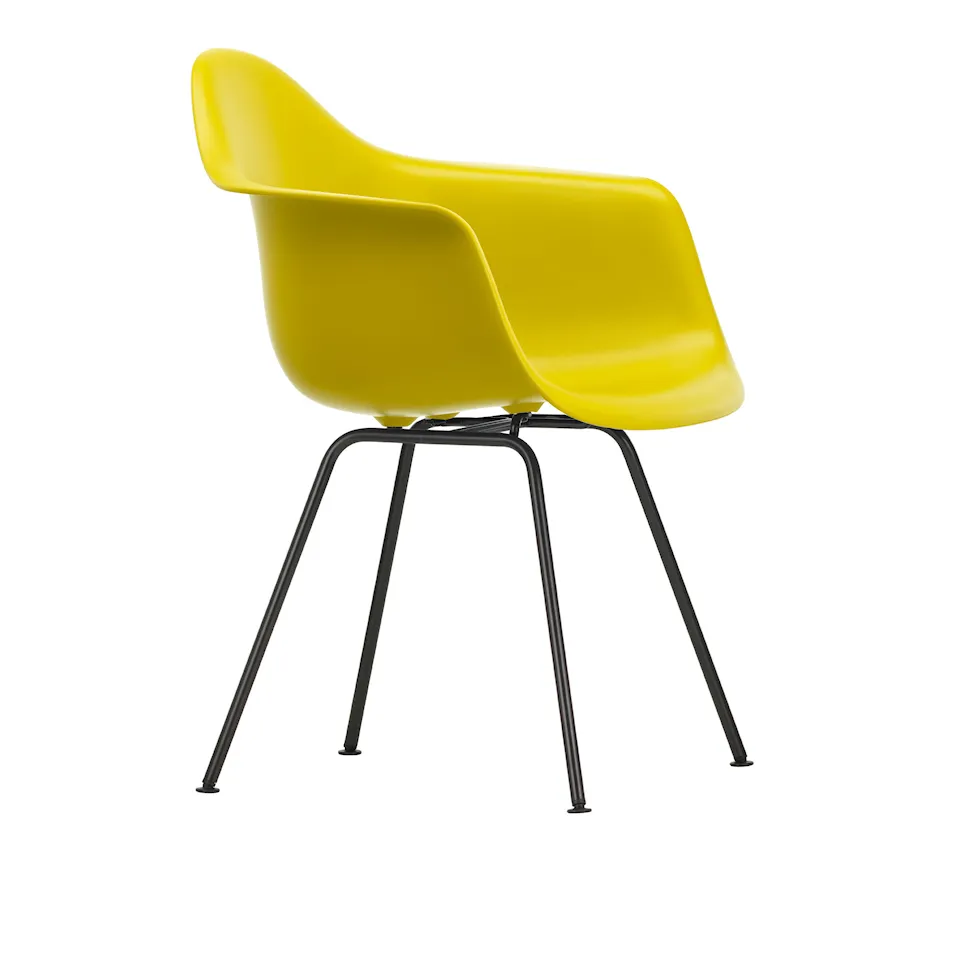 Eames Plastic Armchair DAX - 34 Mustard - Basic Dark Base