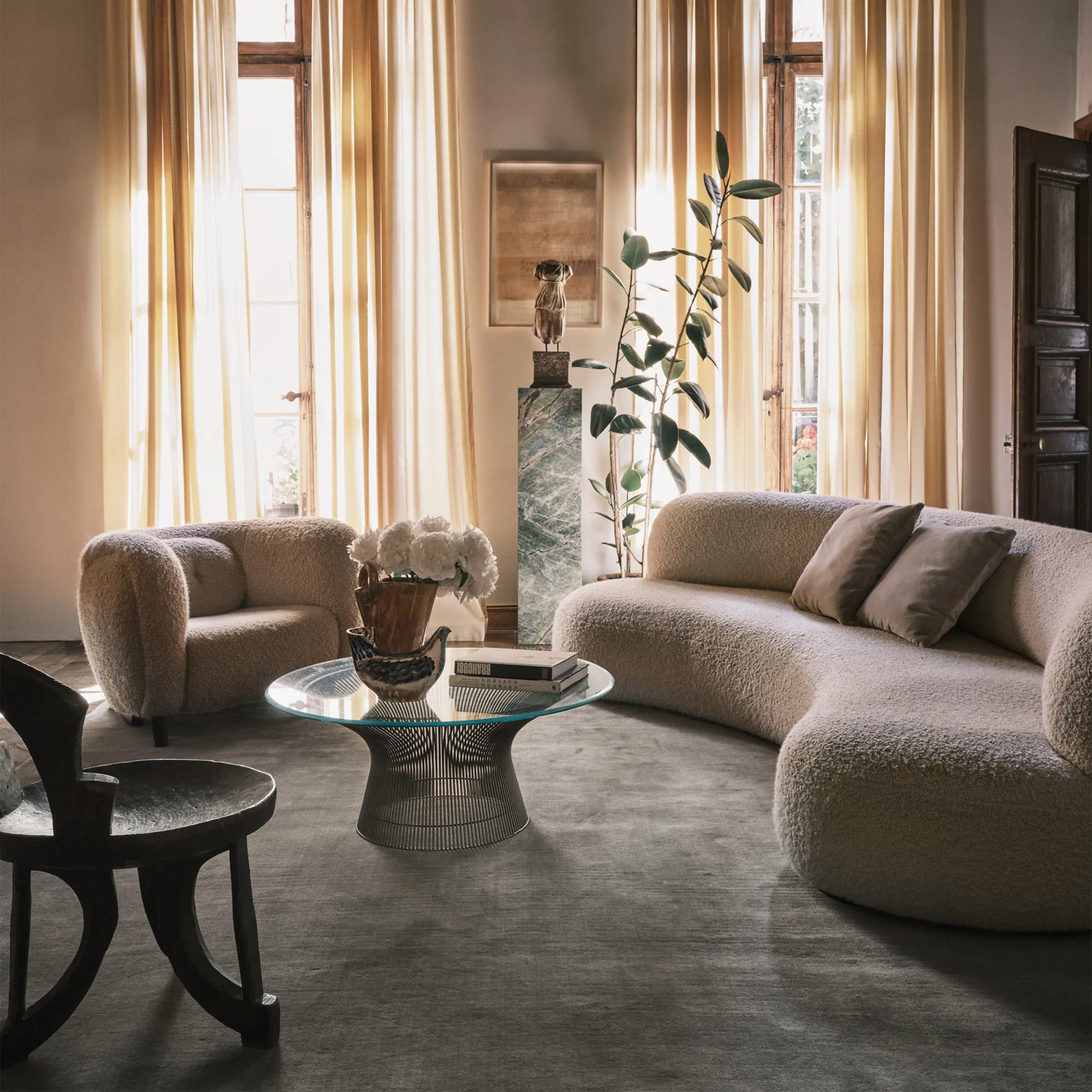 Mohair Taupe ullmatta - 4