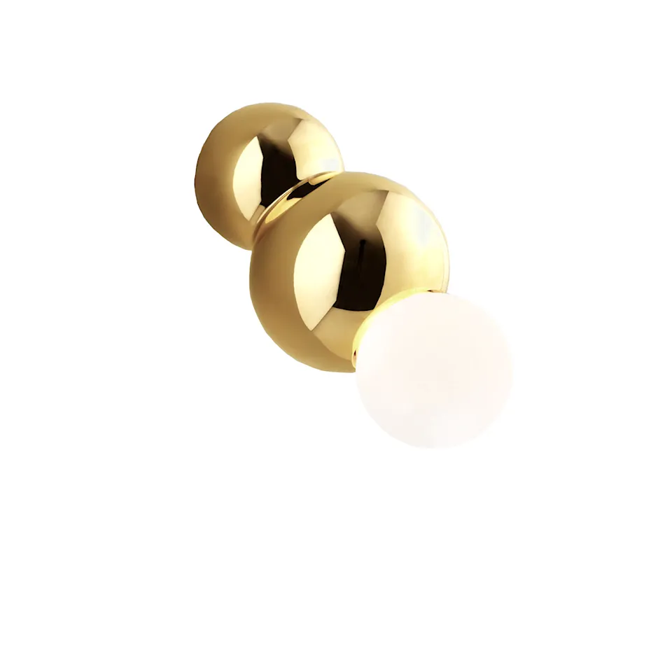 Ball Light Wall Small Mounted Polished Brass