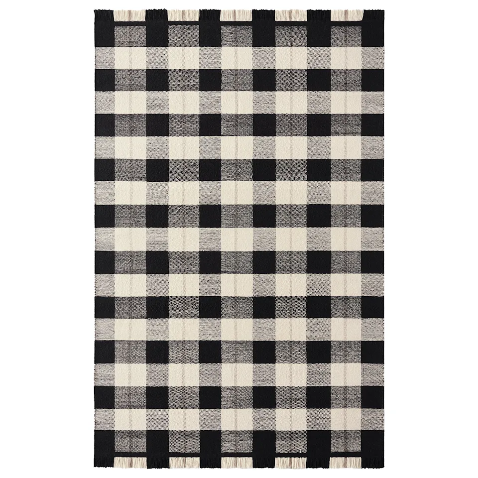 Plaid Black/Cream ullmatta