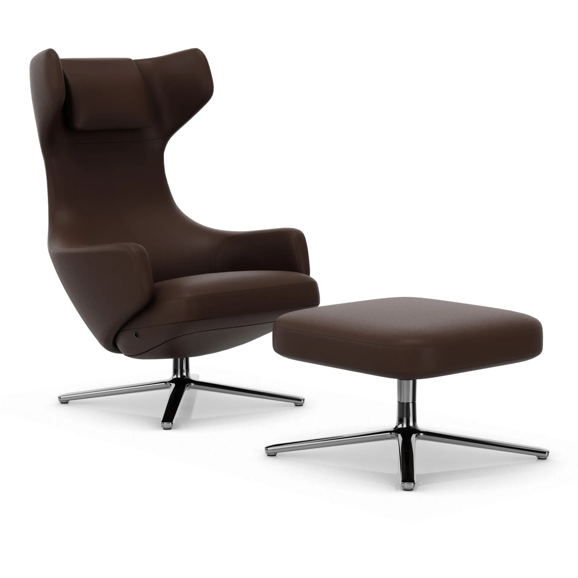 Grand Repos fåtölj & Repos Ottoman fotpall Polished - 1