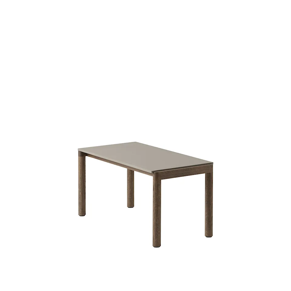 Couple Coffee Table / 40 x 84 x 40 cm - 1 Plain - Taupe/Dark Oiled Oak