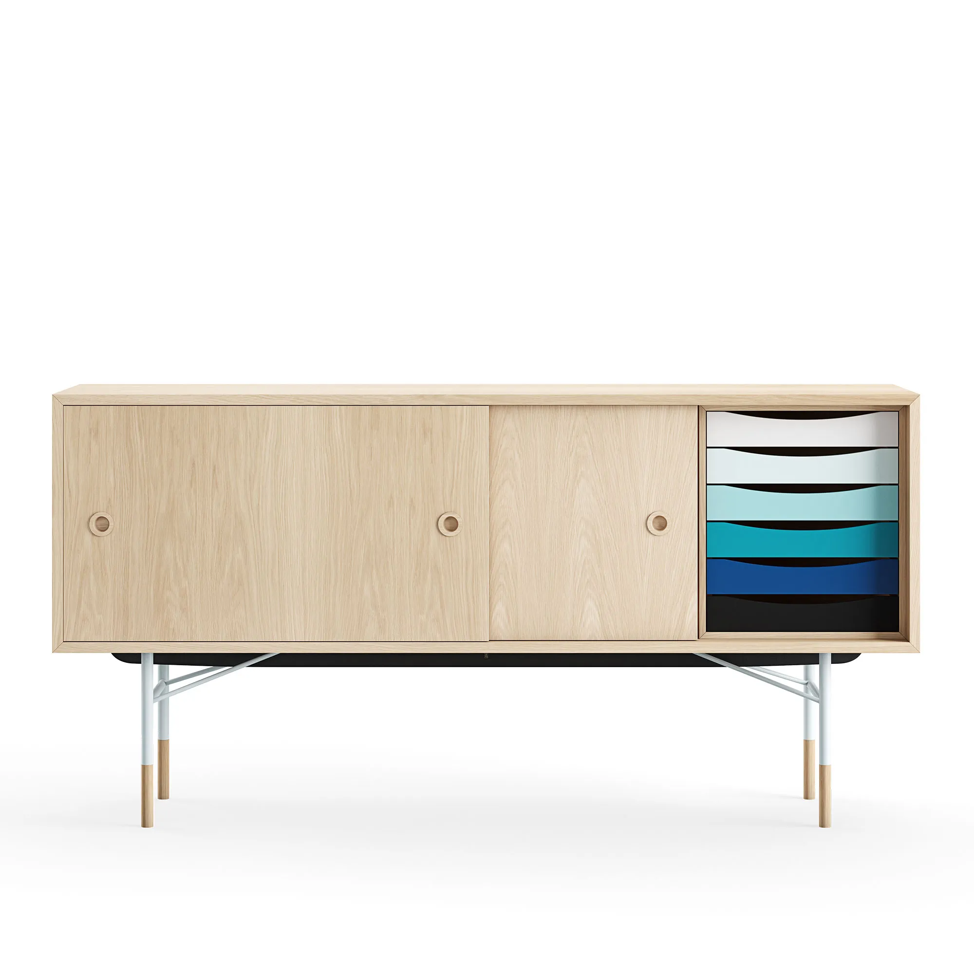 Sideboard Cold med lådor Oak Veneer - 1