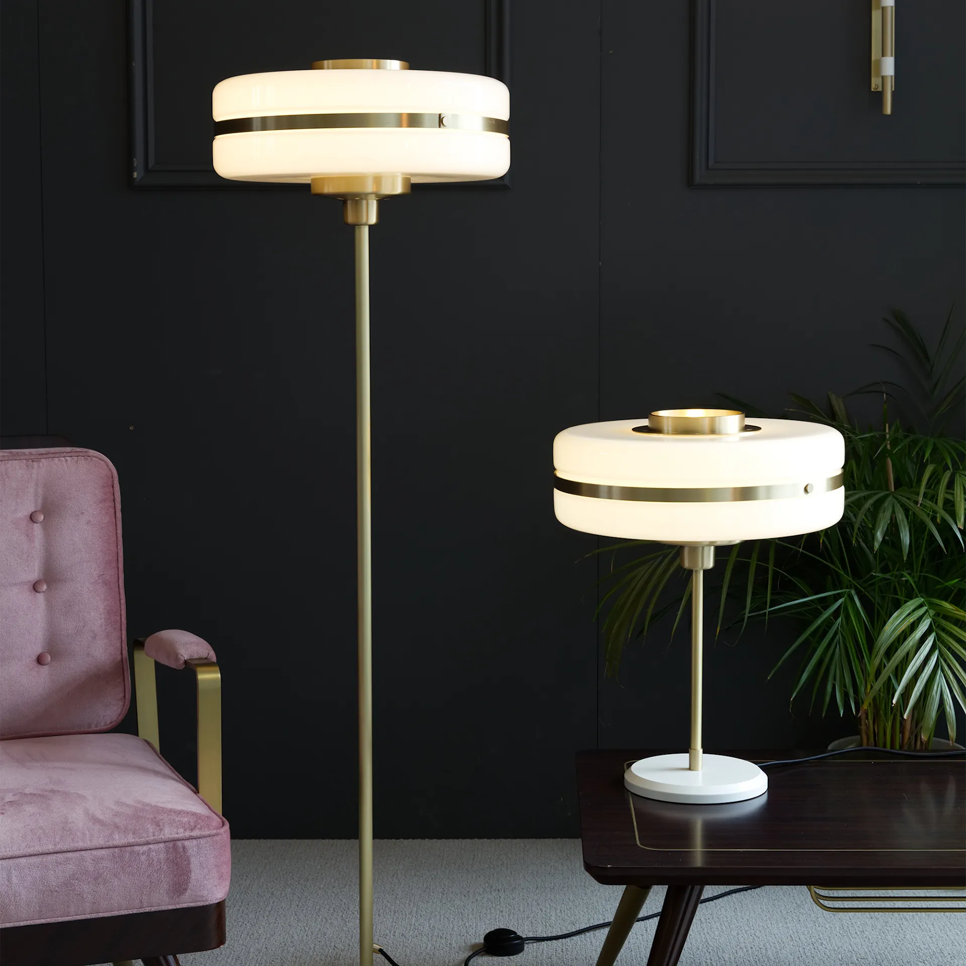 Masina Table Lamp Brass/Opal - Bert Frank - NO GA