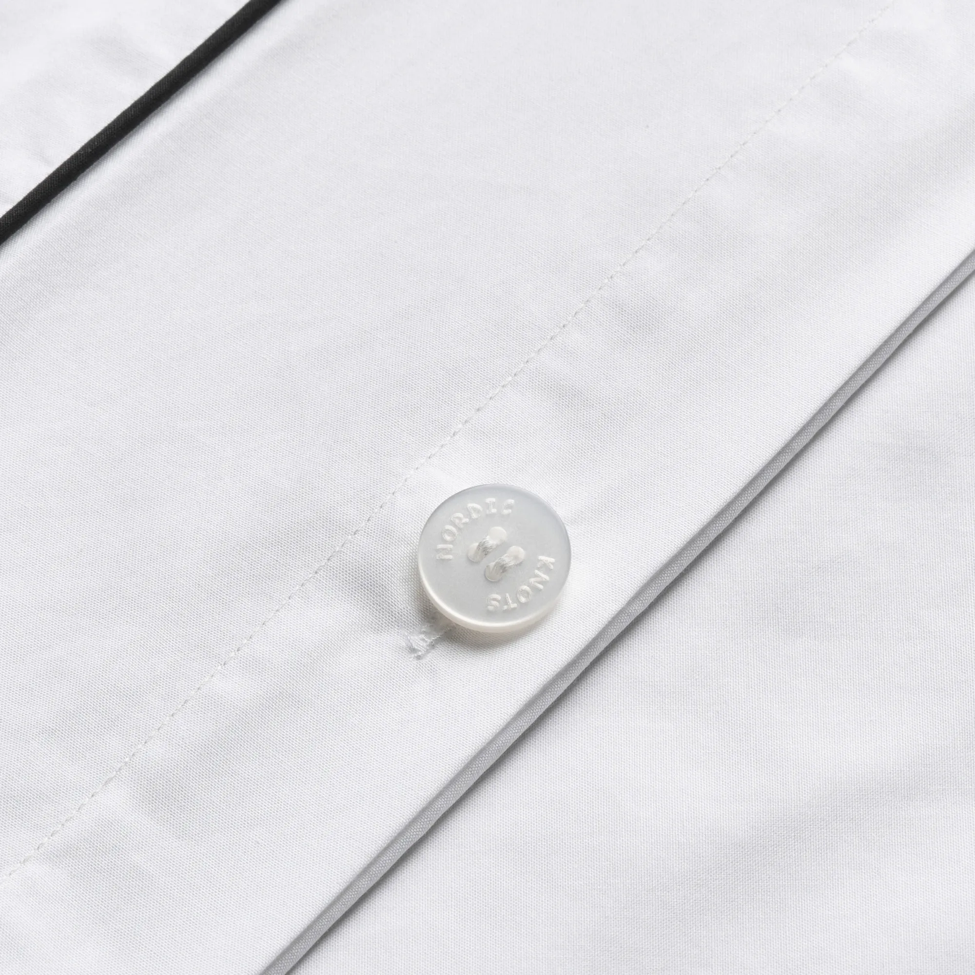 Percale Crisp White/Black påslakan - 4