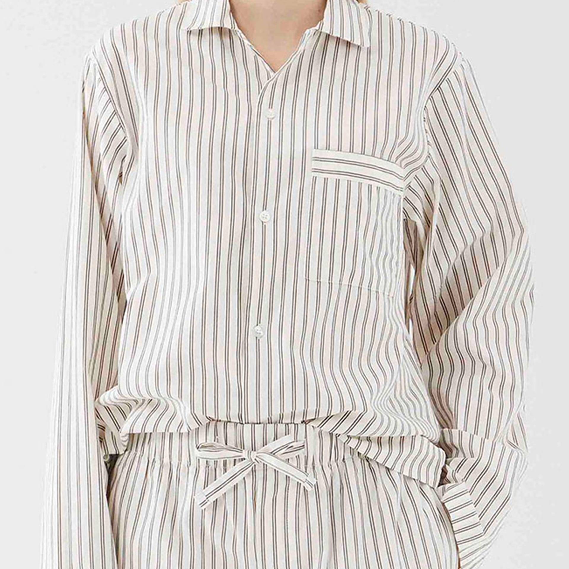 Poplin Sleepwear Shirt Hopper Stripes - TEKLA - NO GA