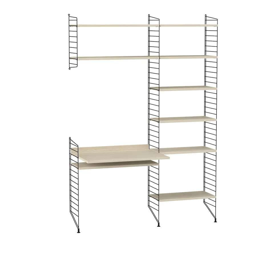 Kontor hyllsystem G ask/svart