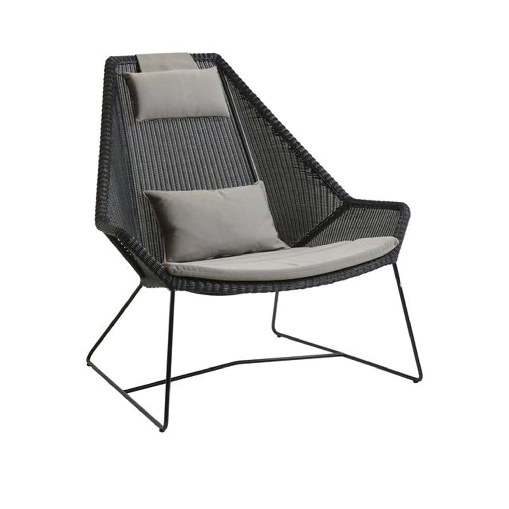 Breeze highback fåtölj, White grey, Cane-Line Weave - 1