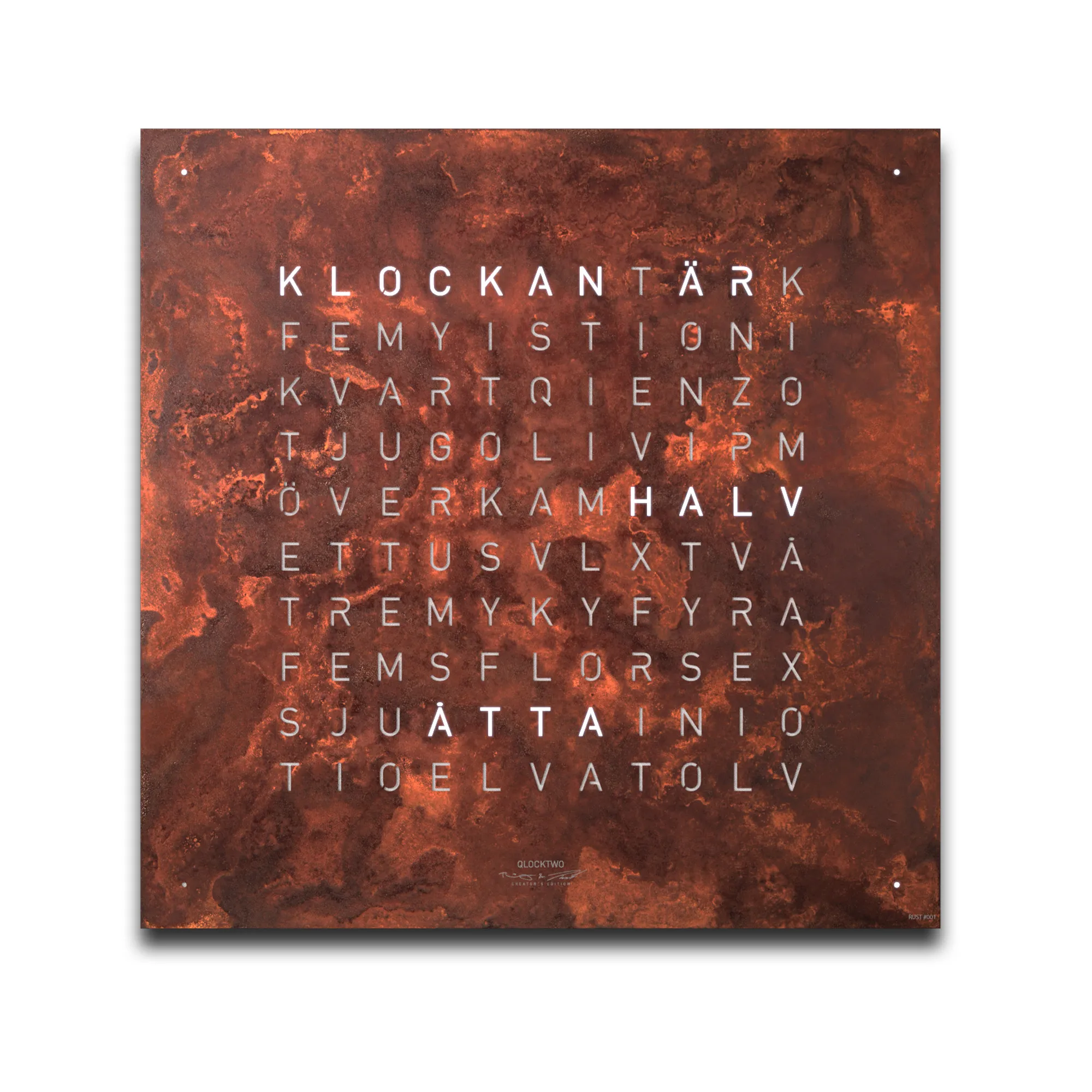 Qlocktwo Earth 45 Creator's Edition – Rust - 1