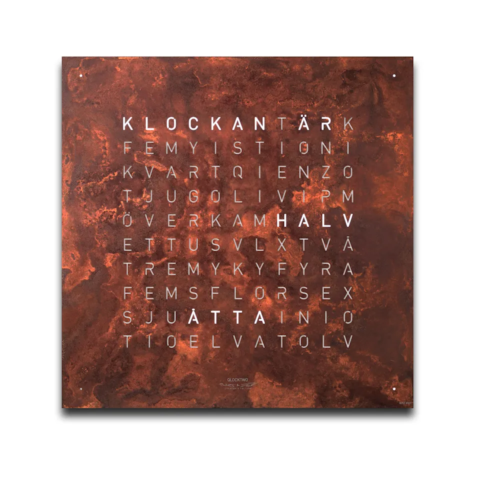 Qlocktwo Earth 45 Creator's Edition – Rust