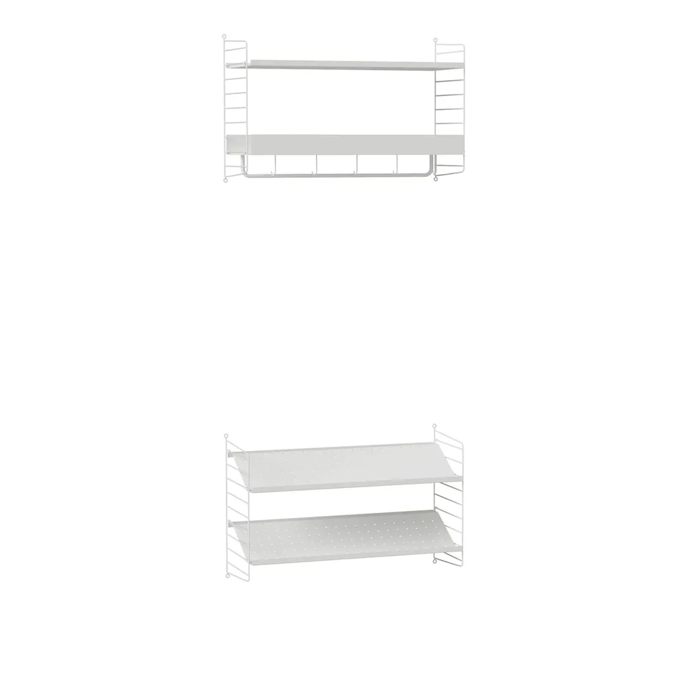 Hall hyllsystem Q vit/vit