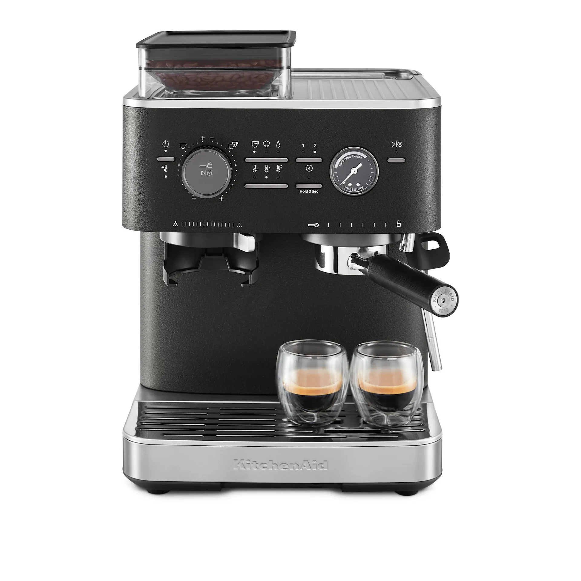 Halvautomatisk espressomaskin med kvarn cast iron black 5KES6551EBK - KitchenAid - NO GA