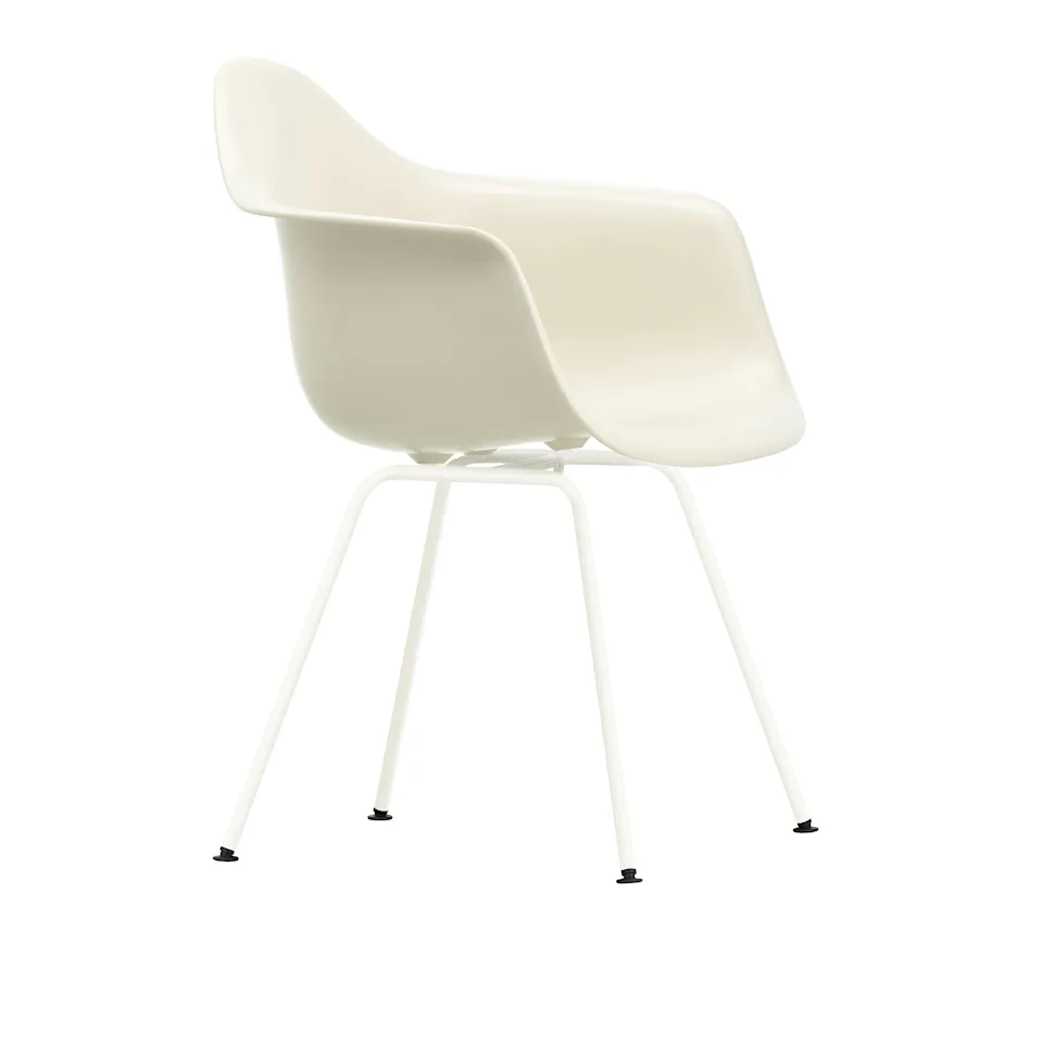 Eames Plastic Armchair DAX - 11 Pebble - White Base