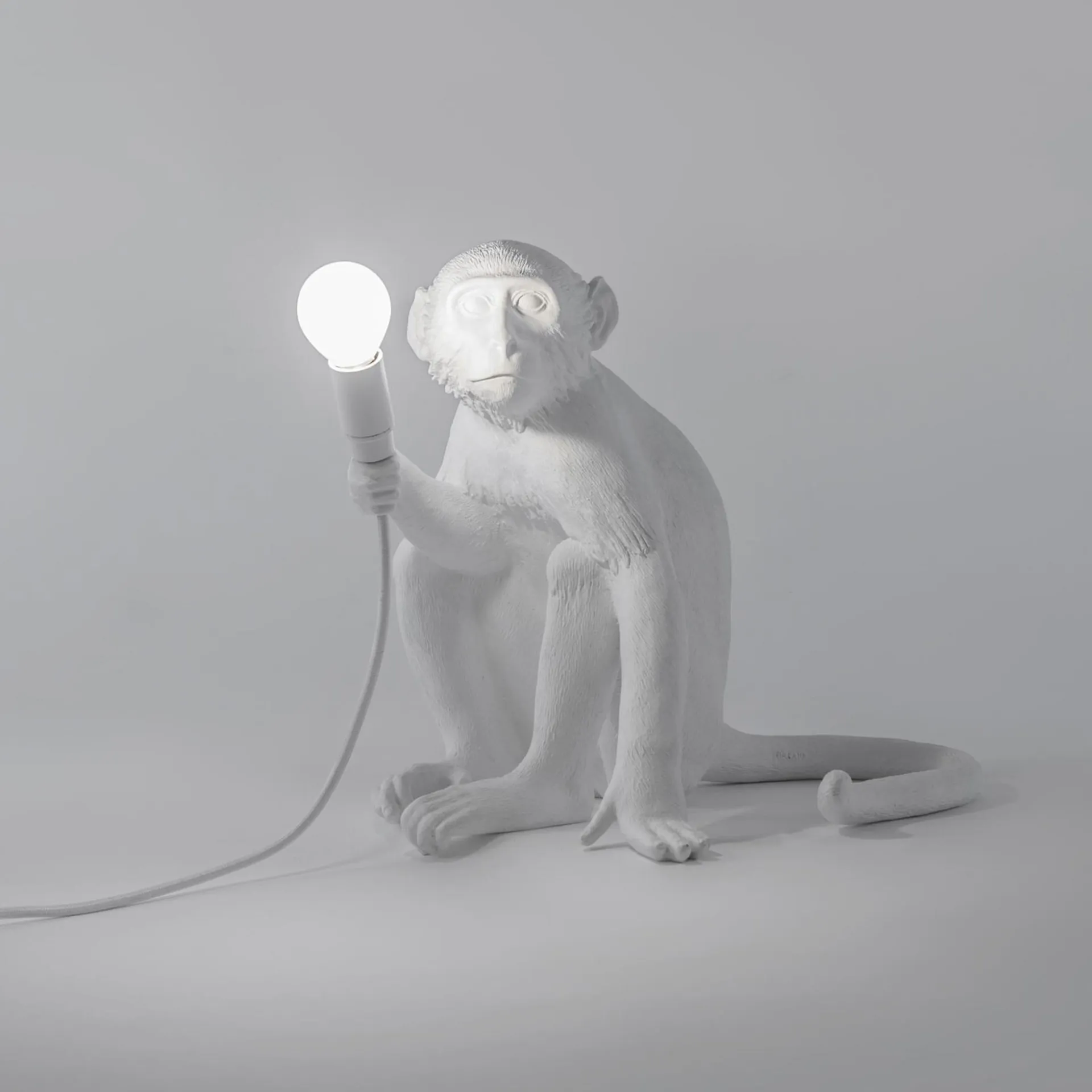 Monkey Lamp Sitting White - Seletti - NO GA