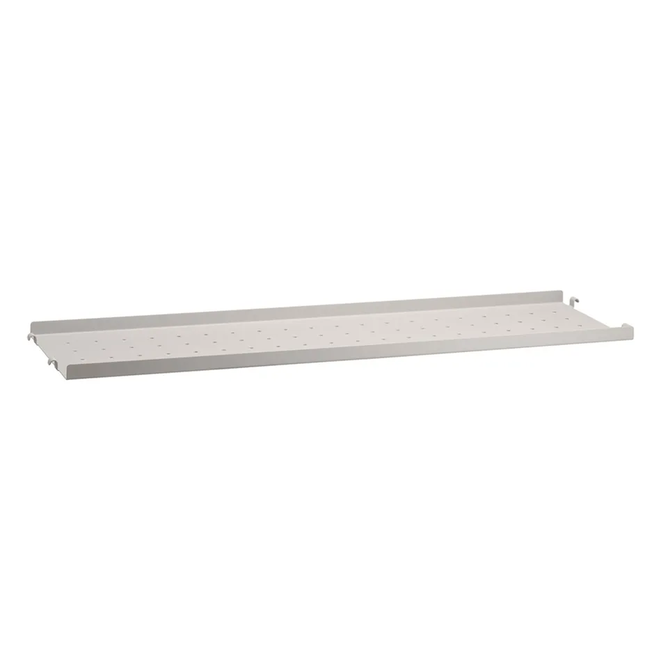 Metallhyllplan låg kant 78 x 20 cm beige