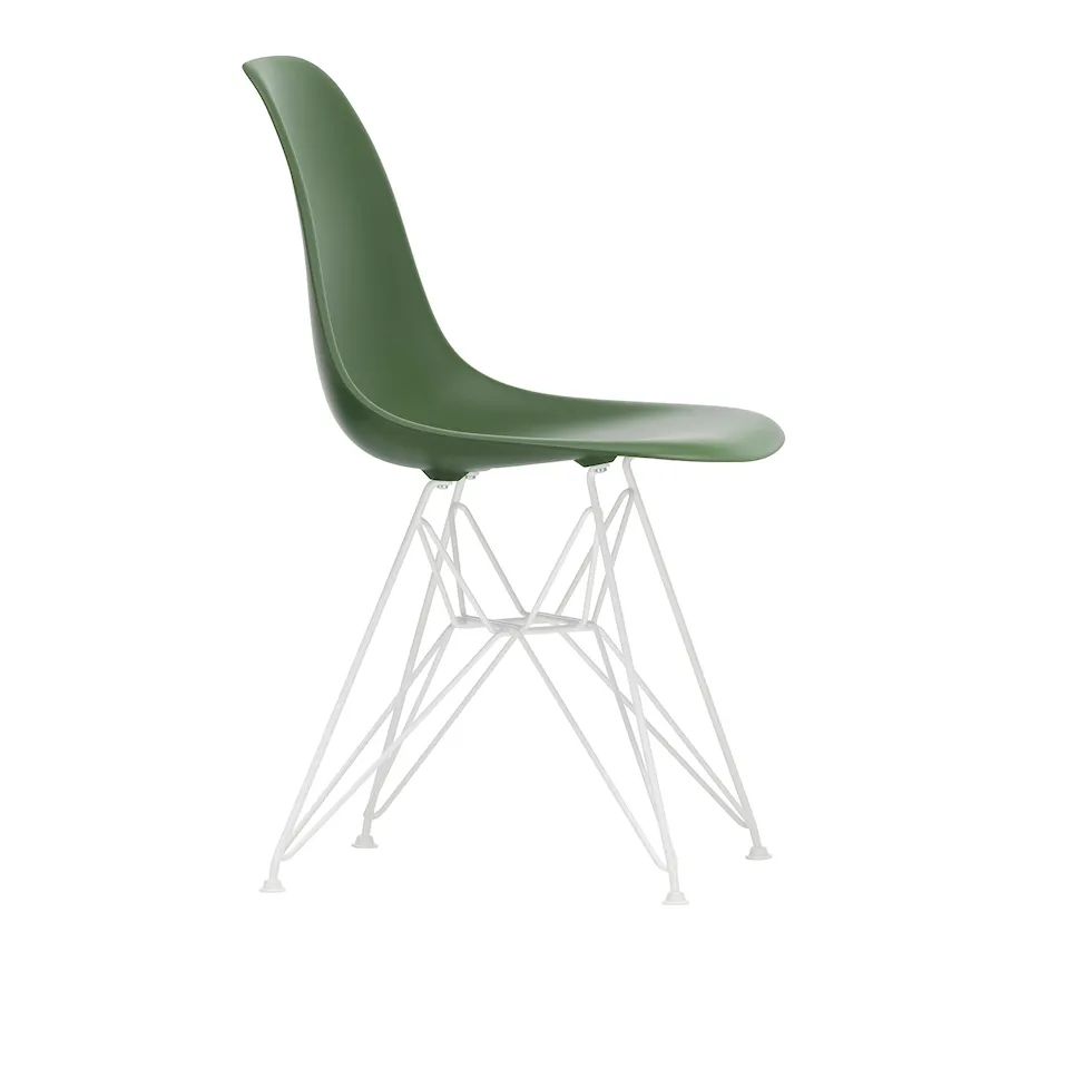 Eames Plastic Chair DSR - 48 Forest - White Base