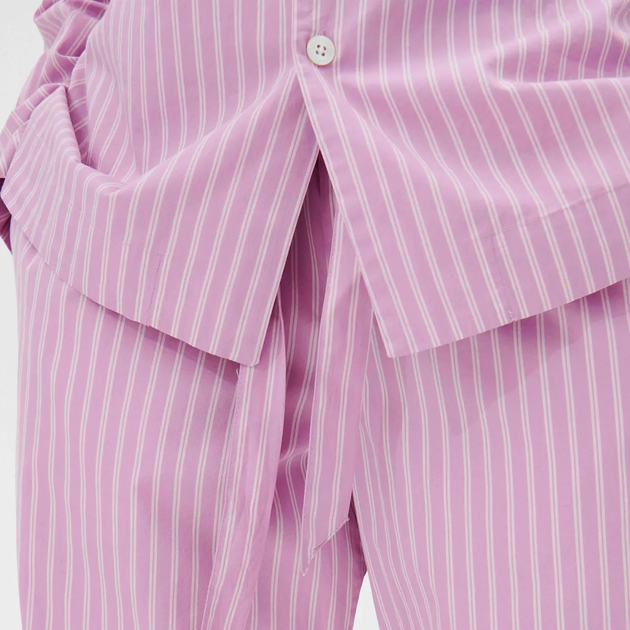 Poplin Pyjamas Pants Purple Pink Stripes