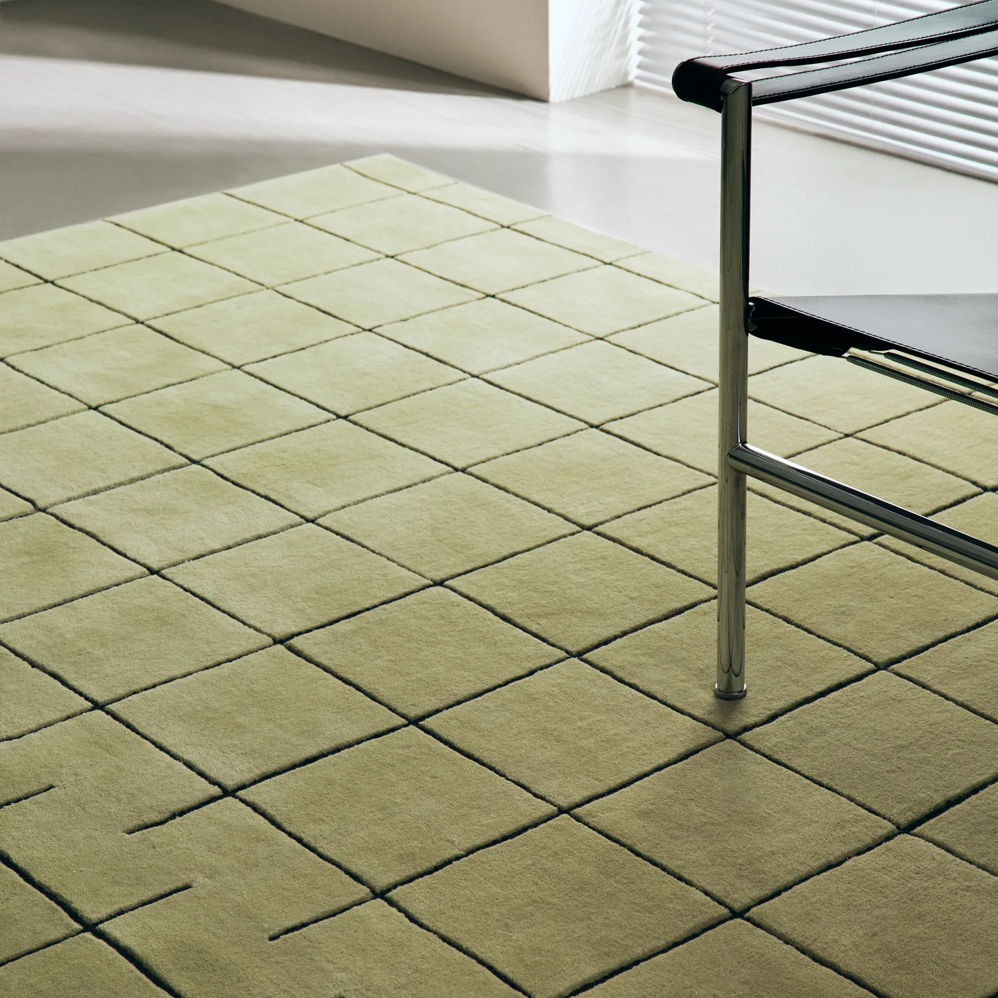 Grid Pistachio/Black ullmatta - 5