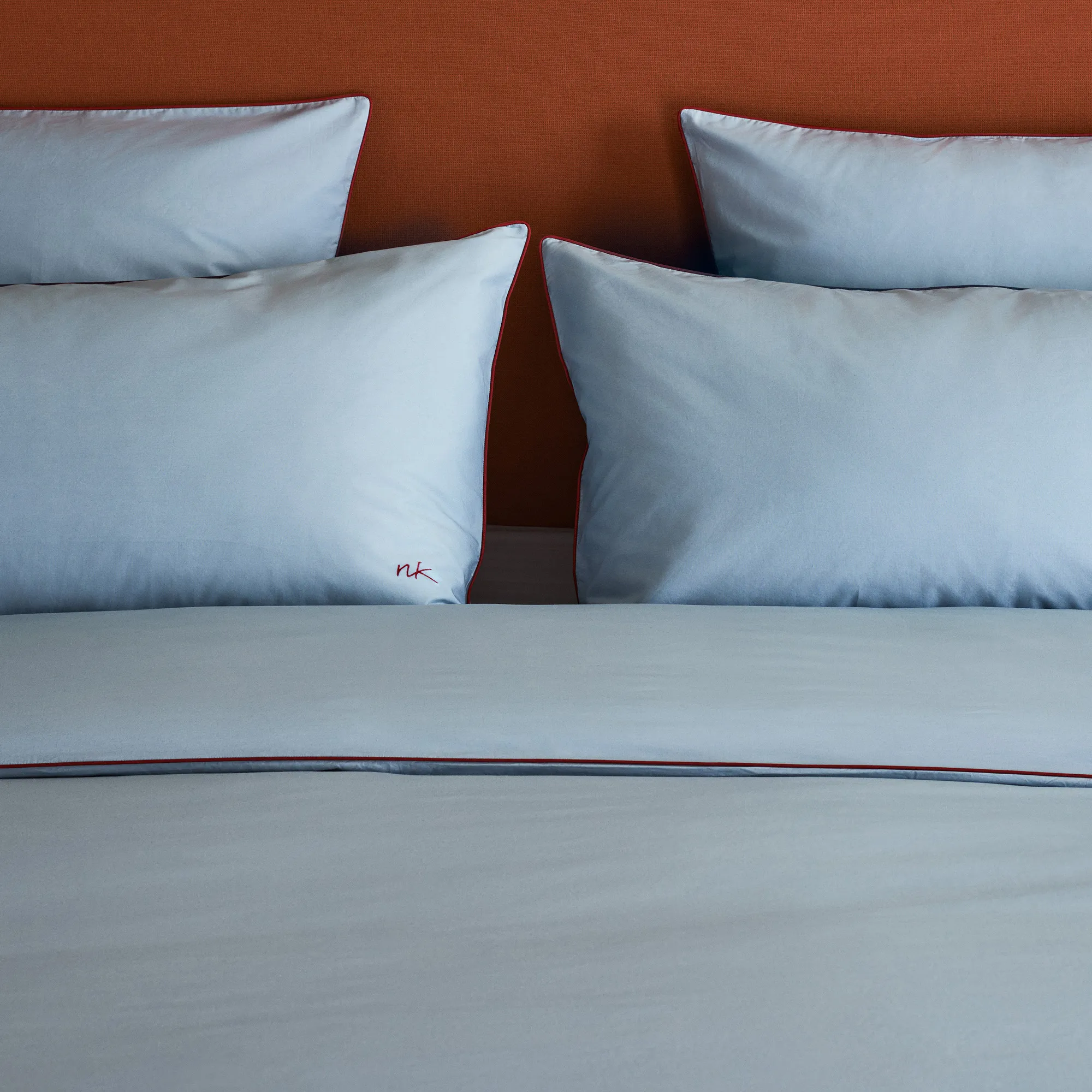 Percale Shirt Blue/Red örngott 2-pack - 3