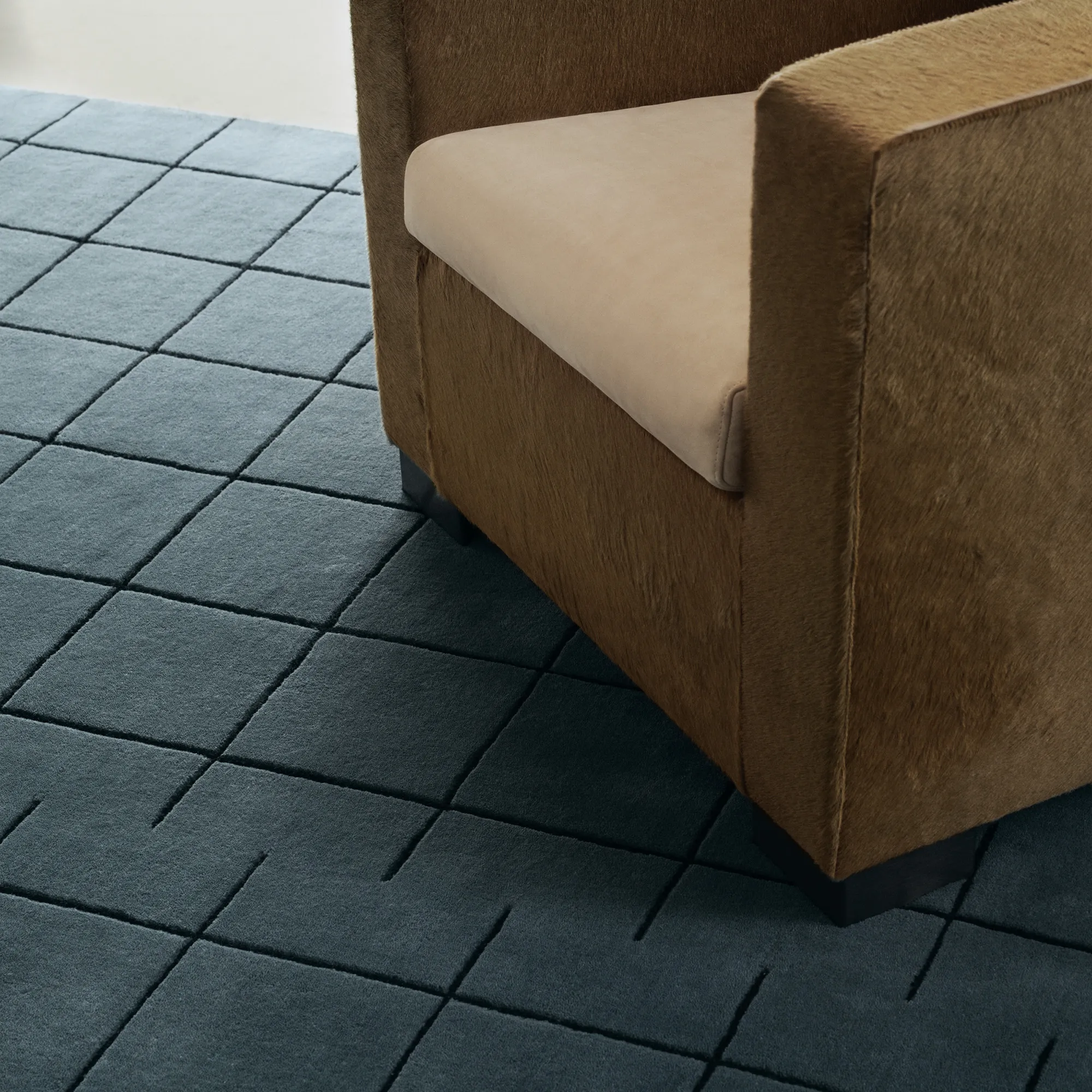 Grid Faded Blue/Black ullmatta - 4
