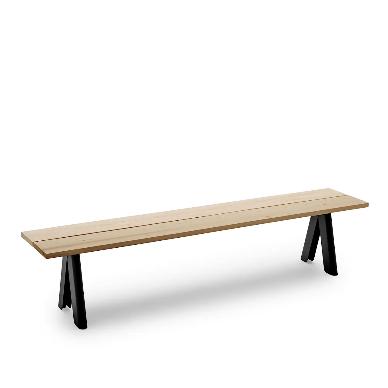 Overlap Bench, Western Red Cedar, Steel / Hunter Green