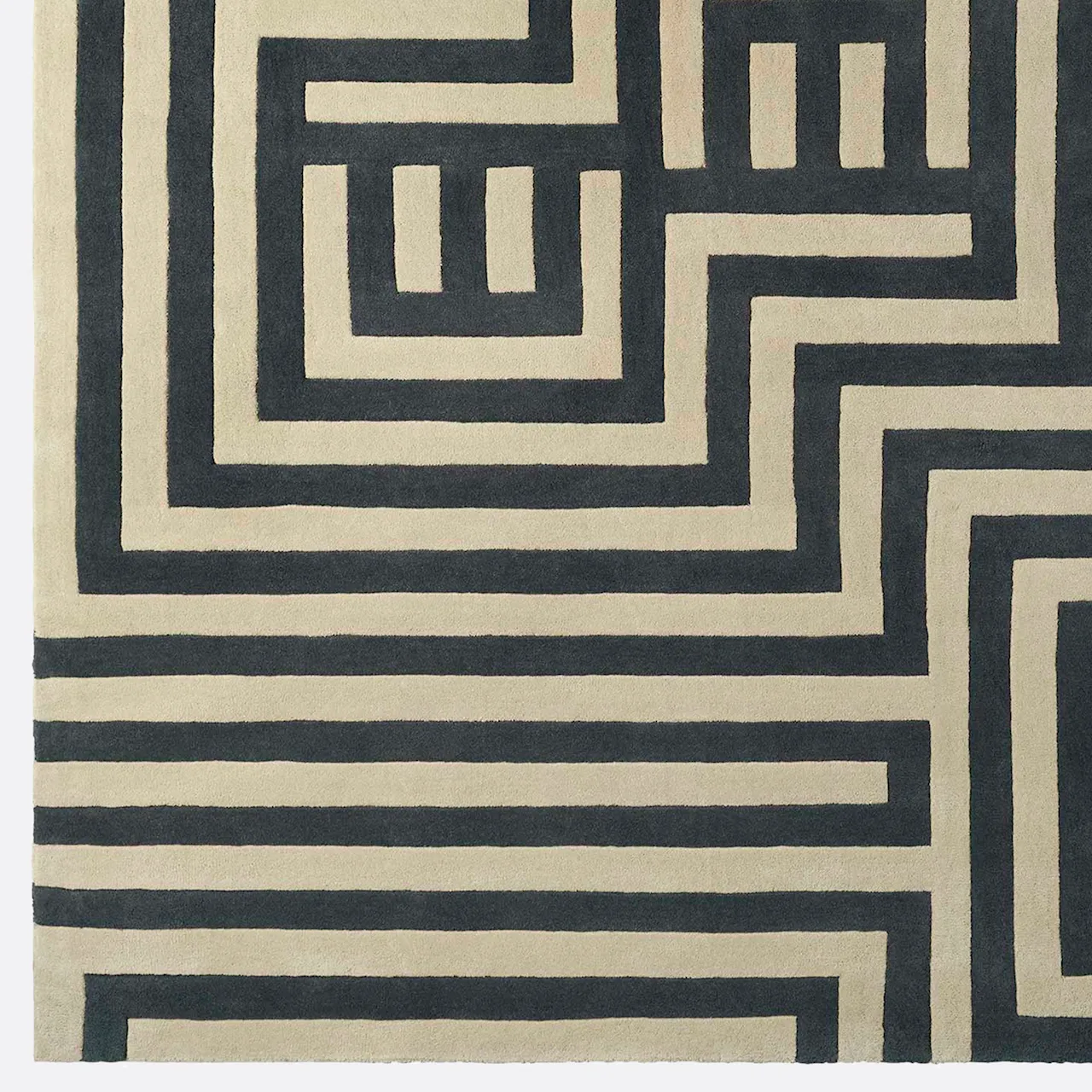 DD Wool Labyrinth Rug Grey