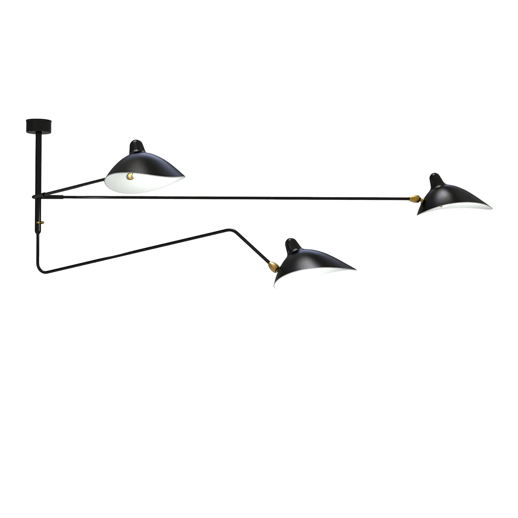 Three Arm, One Curved Rotating Arm taklampa - 1
