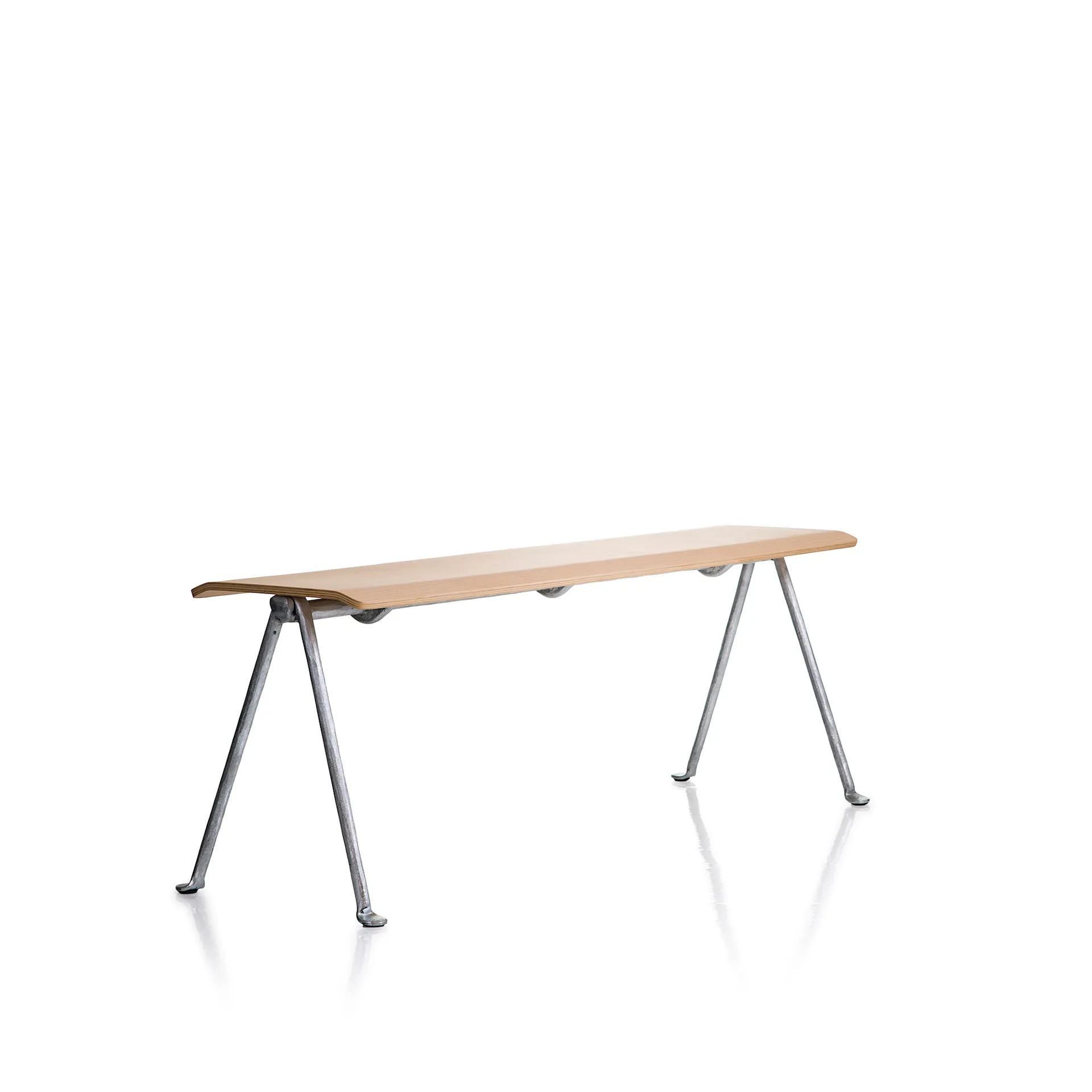 Officina Bench Galvanized frame/Natural beech seat 120 cm - Magis - Ronan & Erwan Bouroullec - NO GA