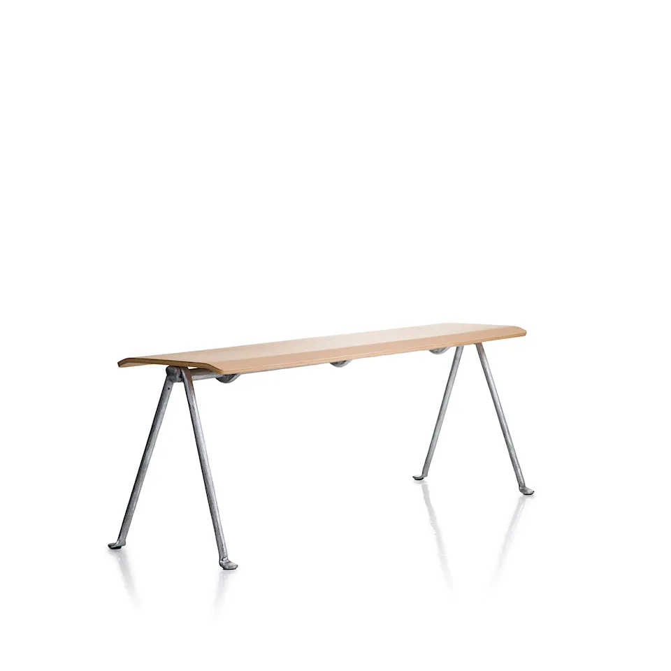 Officina Bench Galvanized frame/Natural beech seat 120 cm