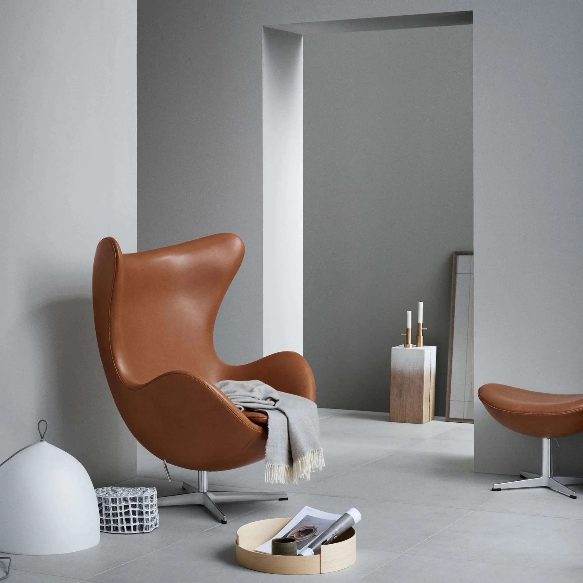 3316 Ägget fåtölj Satin Polished - 2