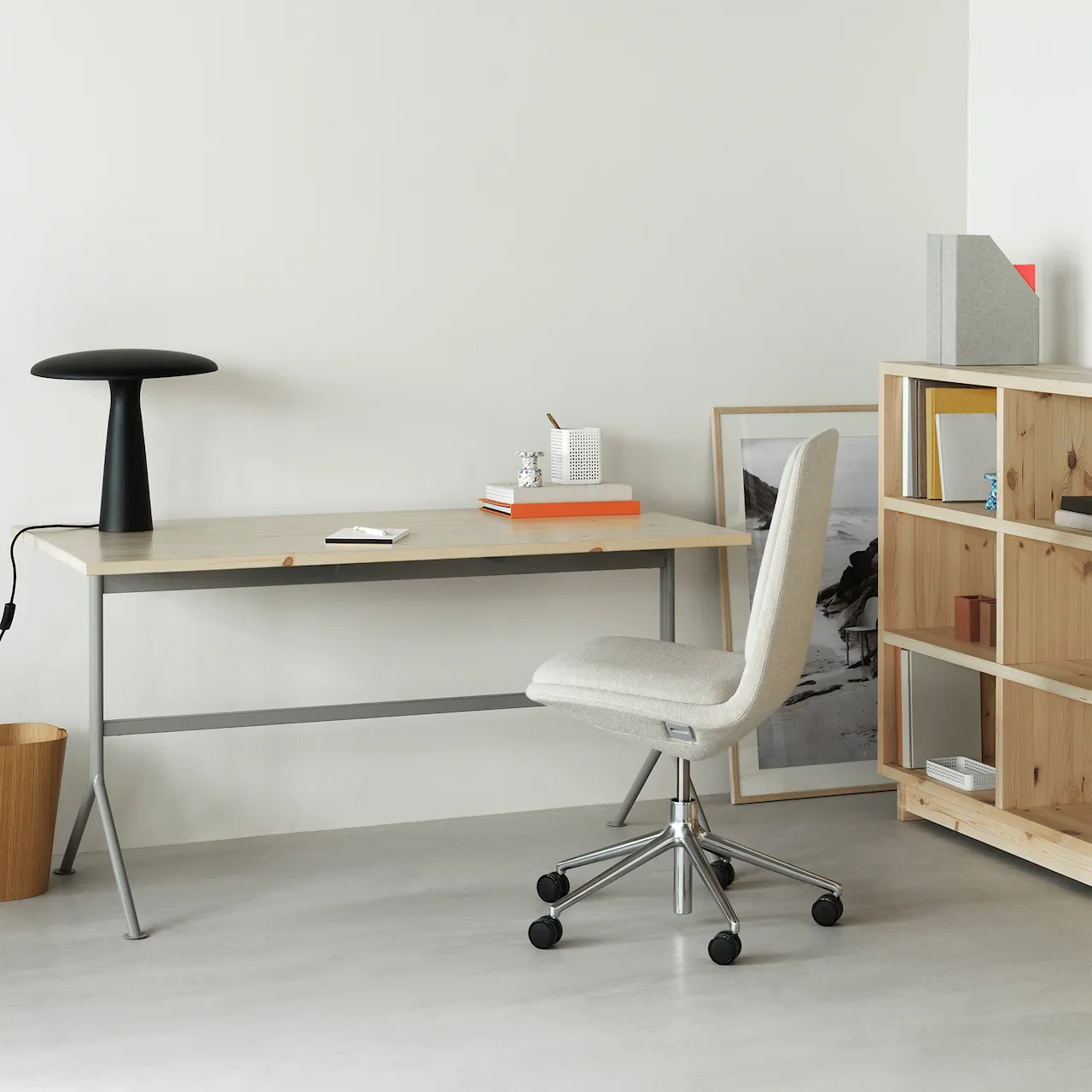 Kip Desk Grey Steel