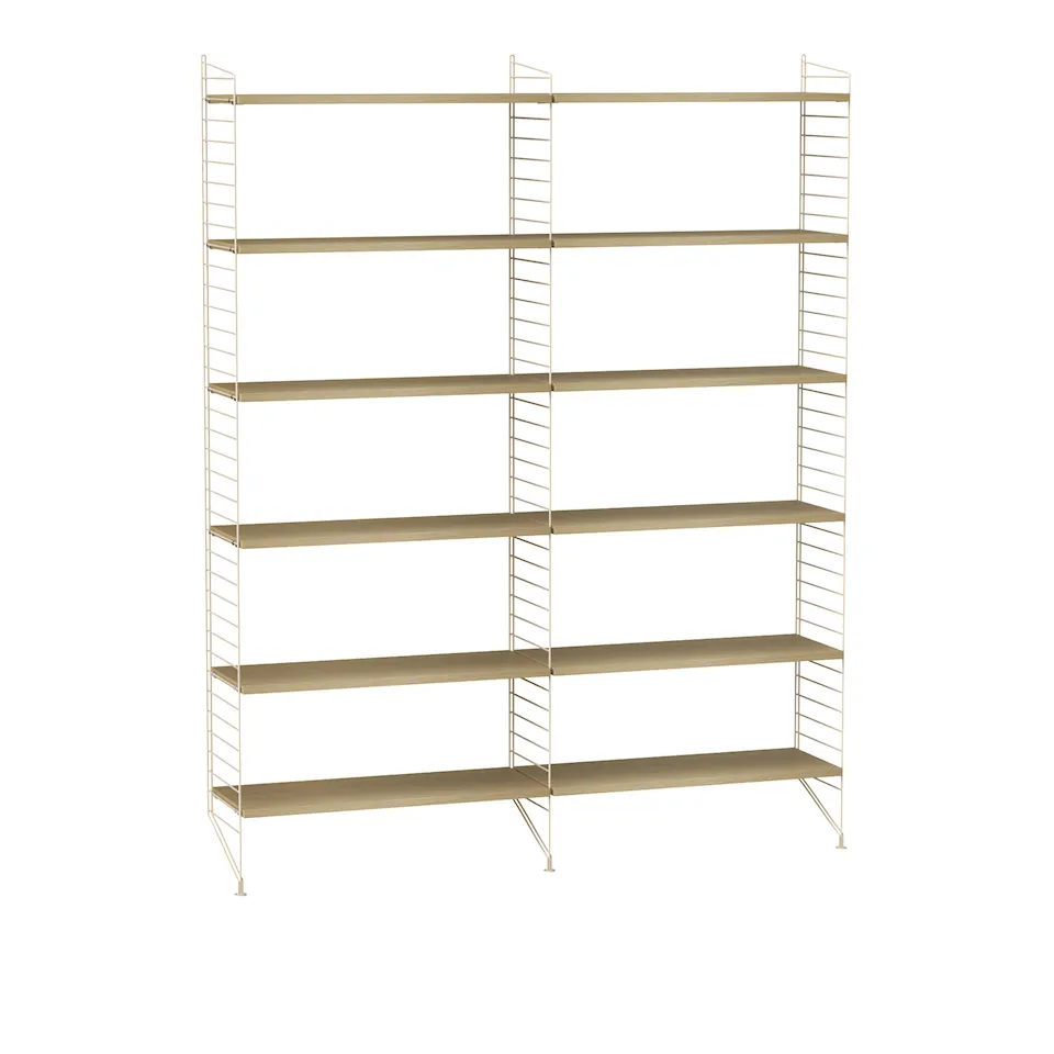 Vardagsrum hyllsystem A ek/beige