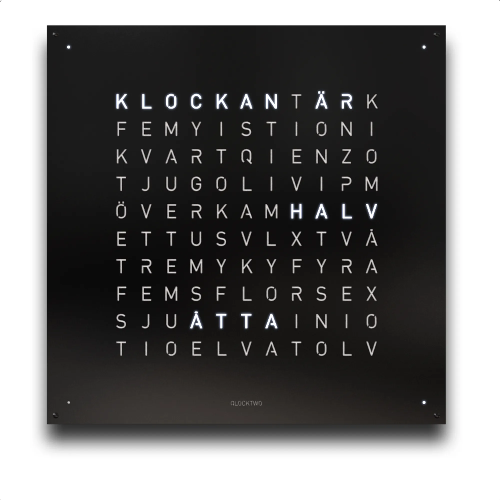 Qlocktwo Earth 90 Creator's Edition – Black Pepper - 1