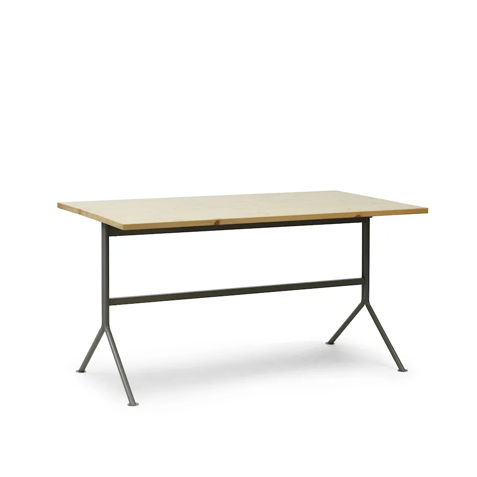 Kip Desk Grey Steel - Pine