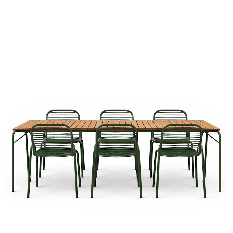Vig Robinia utomhusbord & Vig utomhusstol 6 st