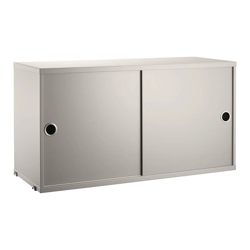 Skåp med skjutdörrar 78 x 20 cm beige