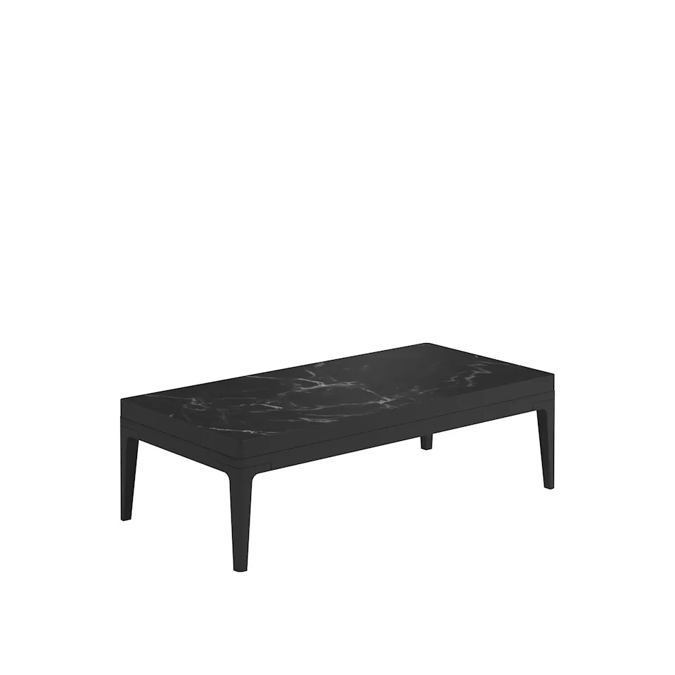 Grid Small Coffee Table, Frame Meteor, Nero Ceramic Top