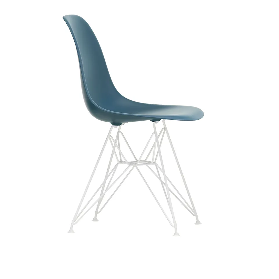 Eames Plastic Chair DSR - 83 Sea Blue - White Base