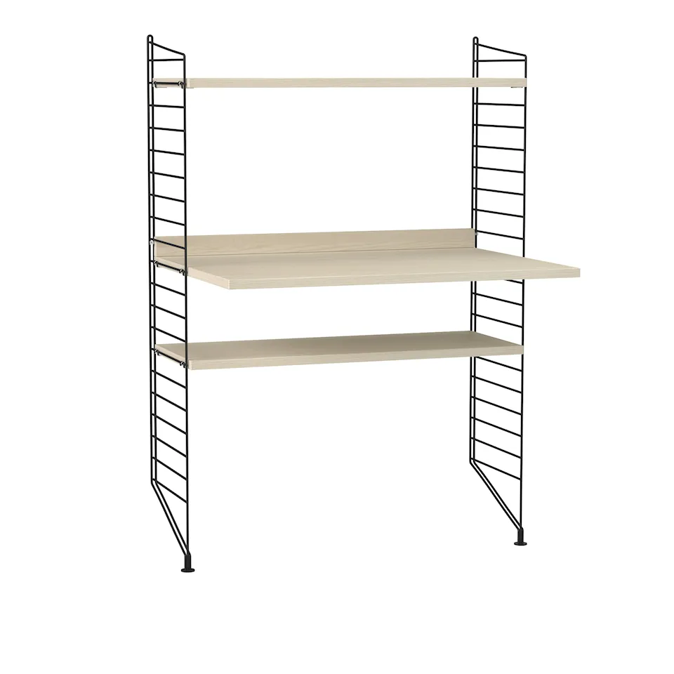 Kontor hyllsystem H ask/svart