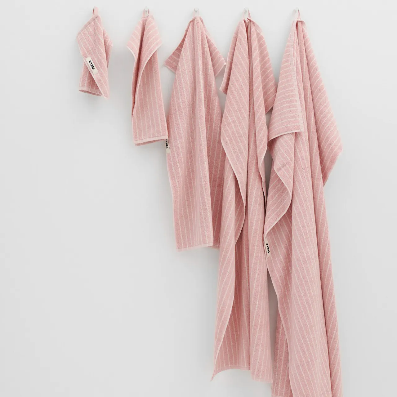 Terry handduk shaded pink stripes