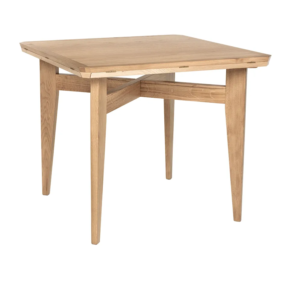 B-Table Dining Table, Pivoting Extendable Top, Oak Matt Lacquered