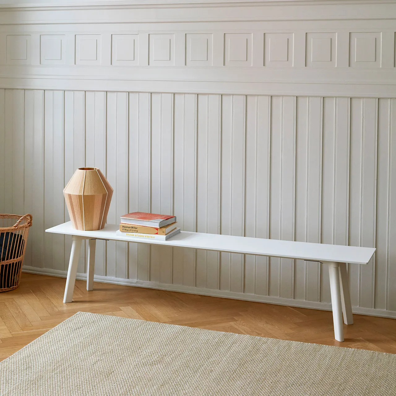 CPH Deux 215 2.0 Bench 200 cm Pearl White Laminate